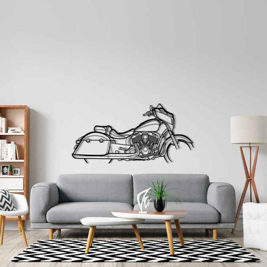 Chieftain 2018 Metal Wall Art Bike Silhouettes | Wall Decor | Gift For Men - Pixelgears