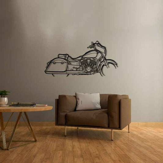 Chieftain 2018 Metal Wall Art Bike Silhouettes | Wall Decor | Gift For Men - Pixelgears