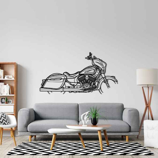 Chieftain Dark Horse 2019 Metal Wall Art Bike Silhouettes | Wall Decor | Gift For Men - Pixelgears