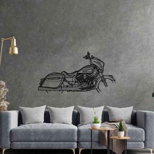 Chieftain Dark Horse 2019 Metal Wall Art Bike Silhouettes | Wall Decor | Gift For Men - Pixelgears