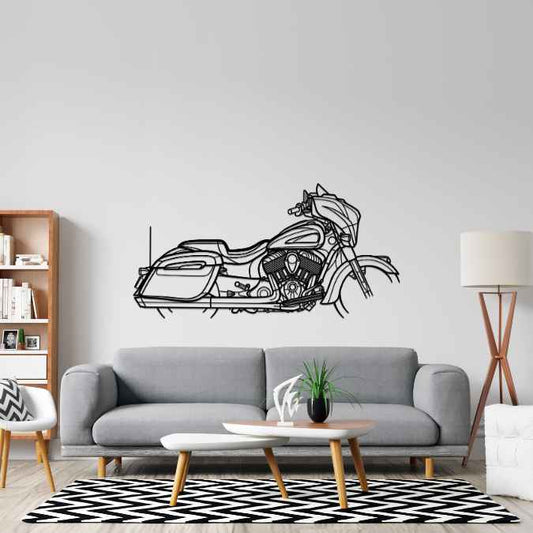 Chieftain Limited 2023 Metal Wall Art Bike Silhouettes | Wall Decor | Gift For Men - Pixelgears