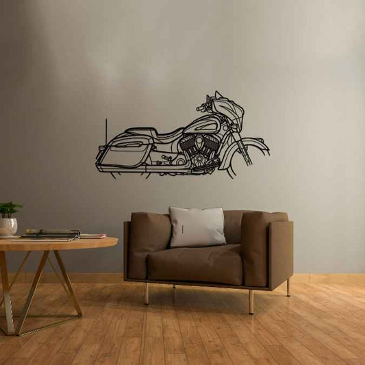 Chieftain Limited 2023 Metal Wall Art Bike Silhouettes | Wall Decor | Gift For Men - Pixelgears