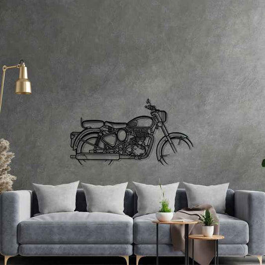 Classic 500 Metal Wall Art Bike Silhouettes | Wall Decor | Gift For Men - Pixelgears