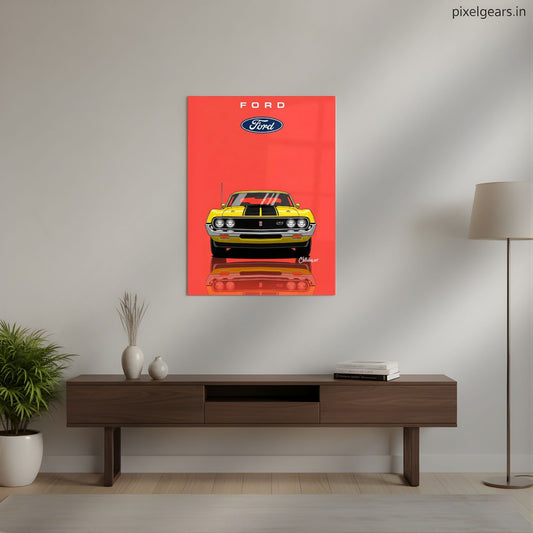 Classic Ford Cobra Metal Poster | Aesthetic Pop Art Wall Decor & Painting