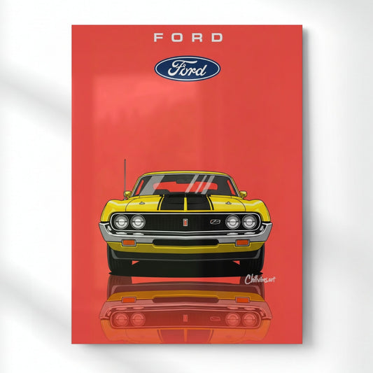 Classic Ford Cobra Metal Poster | Aesthetic Pop Art Wall Decor & Painting