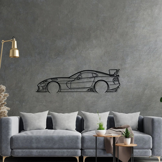 Dodge Viper ACR Gen 5 Metal Wall Art Car Silhouette | Personalized Car Gift For Men - PixelGears
