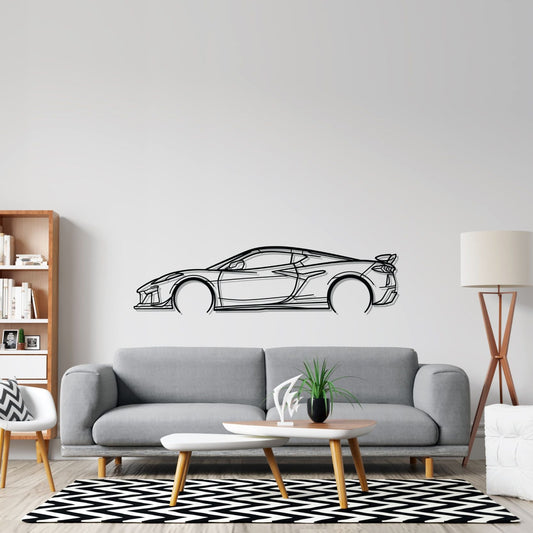 Chevrolet Corvette C8 Z06 Metal Wall Art Car Silhouette | Personalized Car Gift For Men - PixelGears