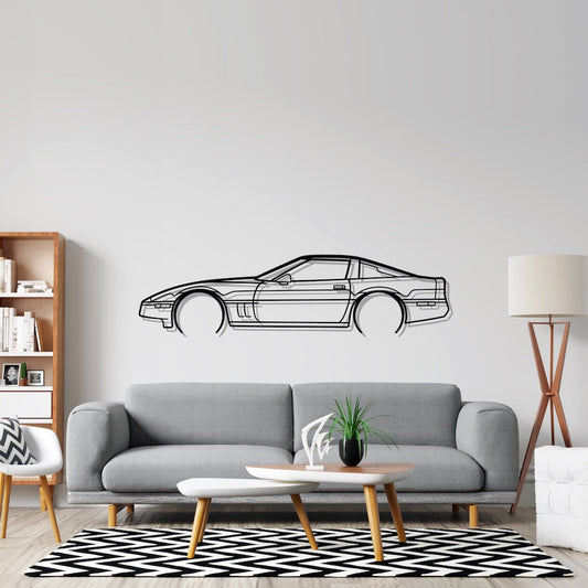 Chevrolet Corvette C4 Metal Wall Art Car Silhouette | Personalized Car Gift For Men - PixelGears