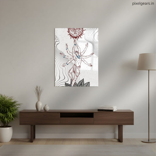 Cosmic Ascension Metal Poster | Aesthetic Pop Art Wall Decor & Painting