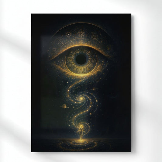Cosmic Awakening Eye Metal Poster | Aesthetic Pop Art Wall Decor & Painting