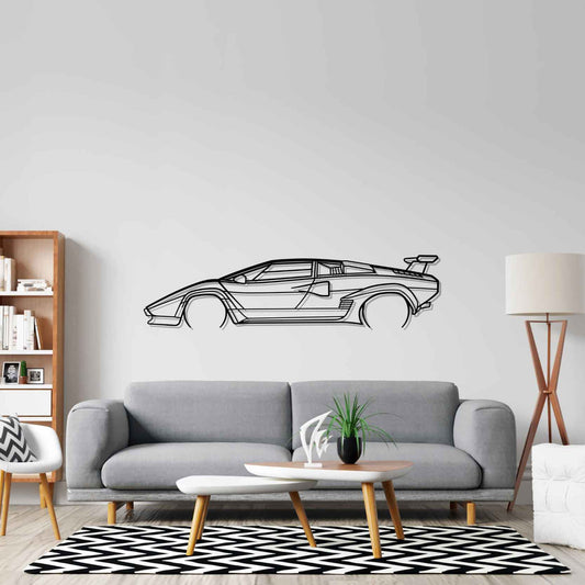 Countach 1985 Metal Wall Art Car Silhouette | Personalized Car Gift For Men - PixelGears