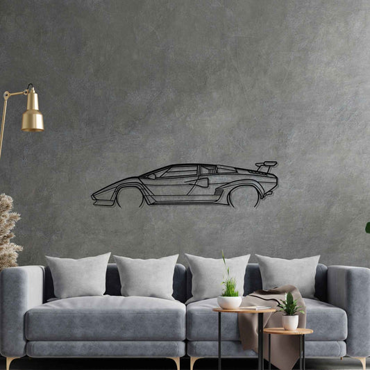 Countach 1985 Metal Wall Art Car Silhouette | Personalized Car Gift For Men - PixelGears