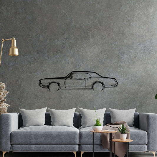 Cutlass Supreme 1971 Metal Wall Art Car Silhouette | Personalized Car Gift For Men - PixelGears