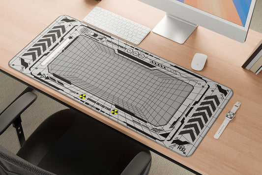 Cyberpunk Frame With Perspective Grid - XXL and XXXXL Mouse Pad - PixelGears