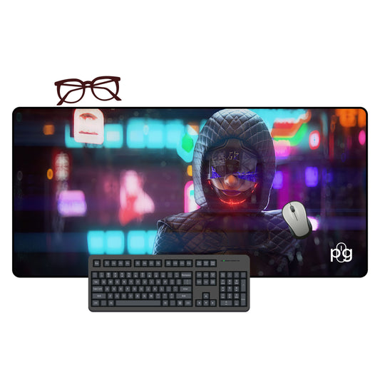 Cyberpunk Girl Future Tech Futuristic Dope - XXL and XXXXL Mouse Pad - PixelGears