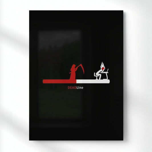 Deadline Progress Metal Poster | Aesthetic Pop Art Wall Decor & Painting