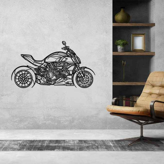 Diavel 1260 Silhouette Metal Wall Art Bike Silhouettes | Wall Decor | Gift For Men - Pixelgears