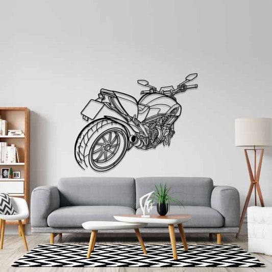 Diavel 2015 Angle Metal Wall Art Bike Silhouettes | Wall Decor | Gift For Men - Pixelgears