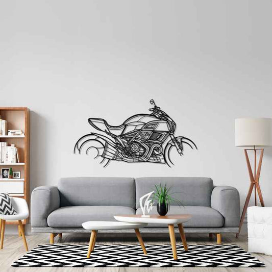 Diavel 2015 Metal Wall Art Bike Silhouettes | Wall Decor | Gift For Men - Pixelgears