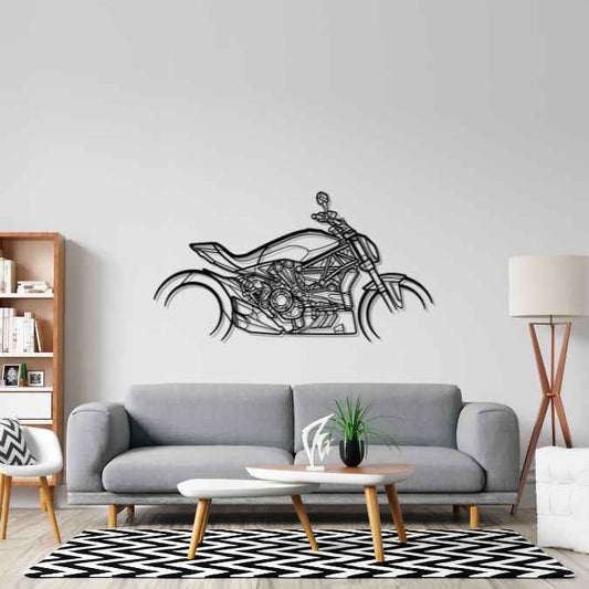 Diavel Dark Metal Wall Art Bike Silhouettes | Wall Decor | Gift For Men - Pixelgears