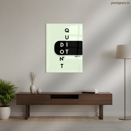 Do It Don't Quit Metal Poster | Aesthetic Pop Art Wall Decor & Painting