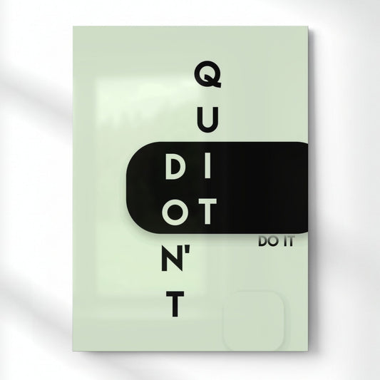Do It Don't Quit Metal Poster | Aesthetic Pop Art Wall Decor & Painting