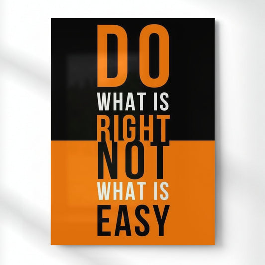 Do What Is Right Metal Poster | Aesthetic Pop Art Wall Decor & Painting