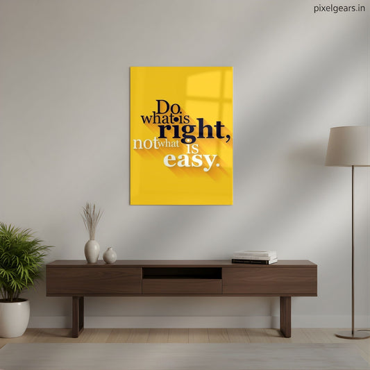 Do What Is Right Metal Poster | Aesthetic Pop Art Wall Decor & Painting