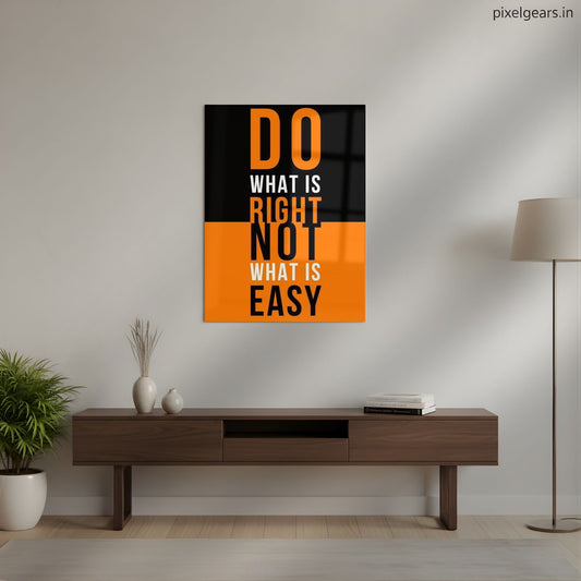 Do What Is Right Metal Poster | Aesthetic Pop Art Wall Decor & Painting