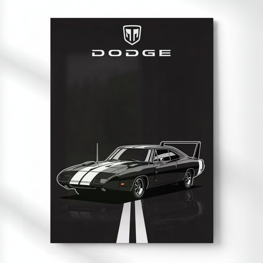 Dodge Daytona: The Winged Legend Metal Poster | Aesthetic Pop Art Wall Decor & Painting