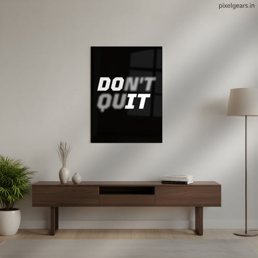 Don't Quit Metal Poster | Aesthetic Pop Art Wall Decor & Painting
