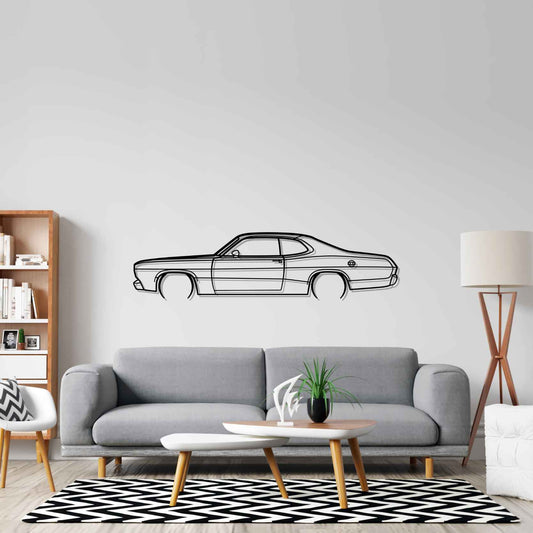 Duster 1970 Metal Wall Art Car Silhouette | Personalized Car Gift For Men - PixelGears