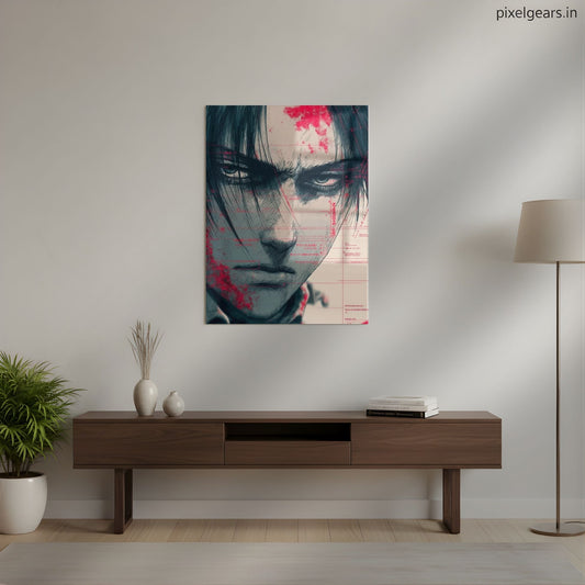 Eren Yeager Final Resolve Metal Poster | Aesthetic Pop Art Wall Decor & Painting