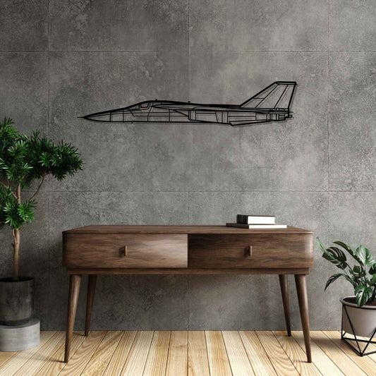 F-111E Aardvark Silhouette   Metal Gun Silhouette Wall Art