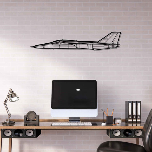 F-111E Aardvark Silhouette   Metal Gun Silhouette Wall Art