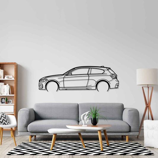 BMW 118i 2018 Metal Car Frame | 3D Metal Car Silhouette Wall Art  | Wall Decor