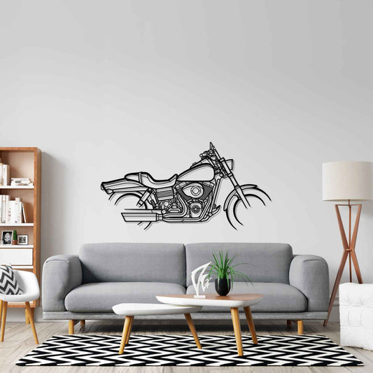 Fat Bob 2010 Metal Wall Art Bike Silhouettes | Wall Decor | Gift For Men - Pixelgears