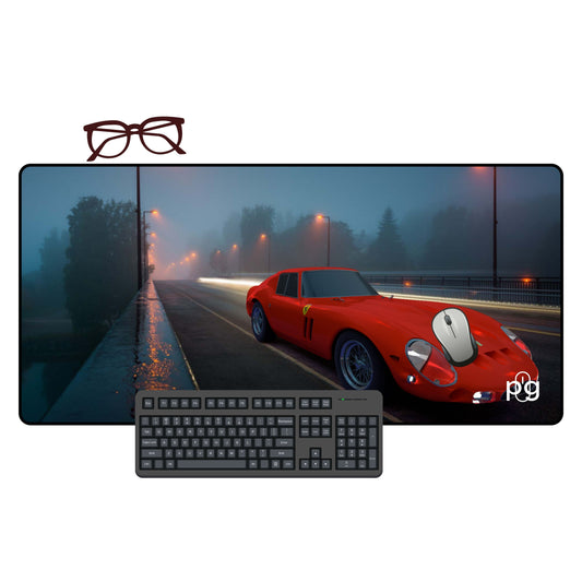 Ferrari 250 GTO Vintage Sports Car 3D Render - XXL and XXXXL Mouse Pad - PixelGears