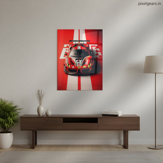 Ferrari: Racing legend Metal Poster | Aesthetic Pop Art Wall Decor & Painting
