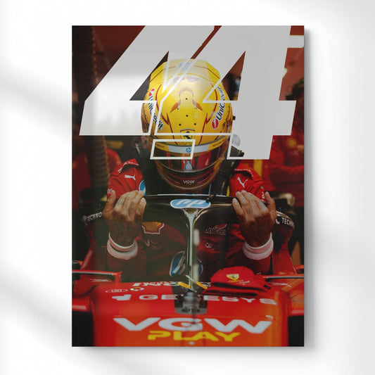 Ferrari: The Number 44 Metal Poster | Aesthetic Pop Art Wall Decor & Painting