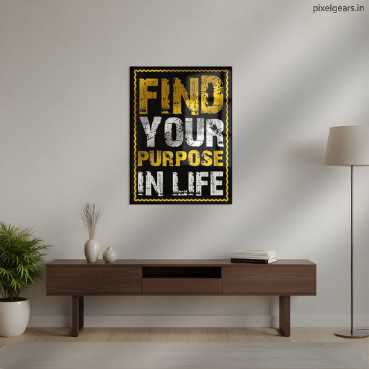 Find Your Purpose In Life Metal Poster | Aesthetic Pop Art Wall Decor & Painting