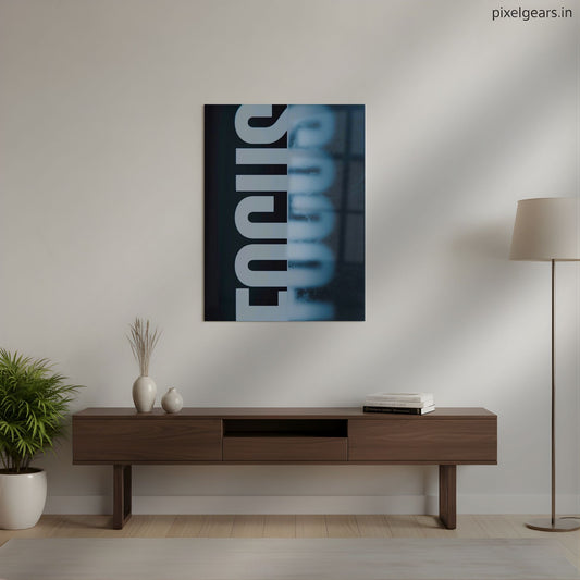 Focus Metal Poster | Aesthetic Pop Art Wall Decor & Painting