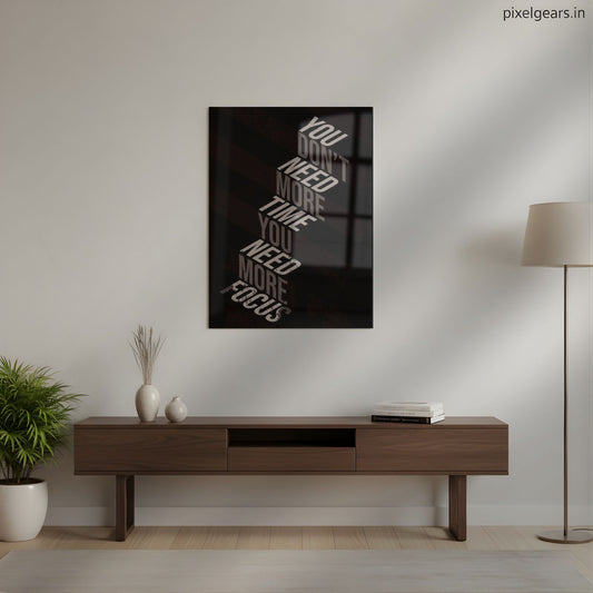 Focus Your Goal Metal Poster | Aesthetic Pop Art Wall Decor & Painting