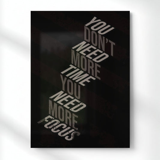 Focus Your Goal Metal Poster | Aesthetic Pop Art Wall Decor & Painting