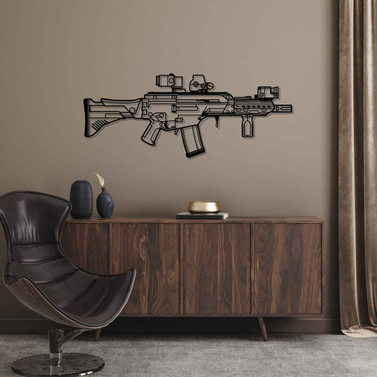 G36KA4 Silhouette    Metal Gun Silhouette Wall Art