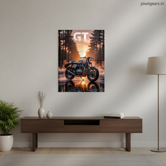 GT: Retro Fog Run Metal Poster | Aesthetic Pop Art Wall Decor & Painting
