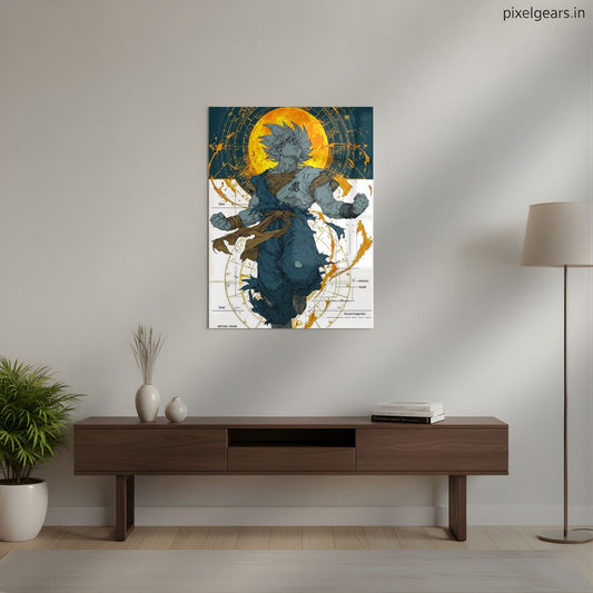 Goku The Super Saiyan Rise Metal Poster | Aesthetic Pop Art Wall Decor & Painting