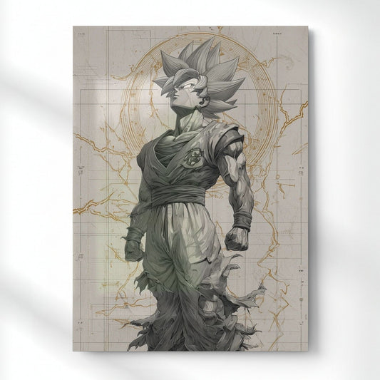 Goku Ultimate Form Metal Poster | Aesthetic Pop Art Wall Decor & Painting