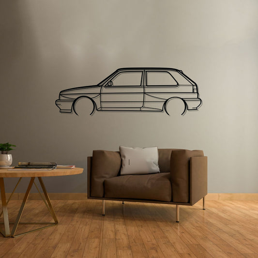 Volkswagen Golf Rallye Metal Wall Art Car Silhouette | Personalized Car Gift For Men - PixelGears