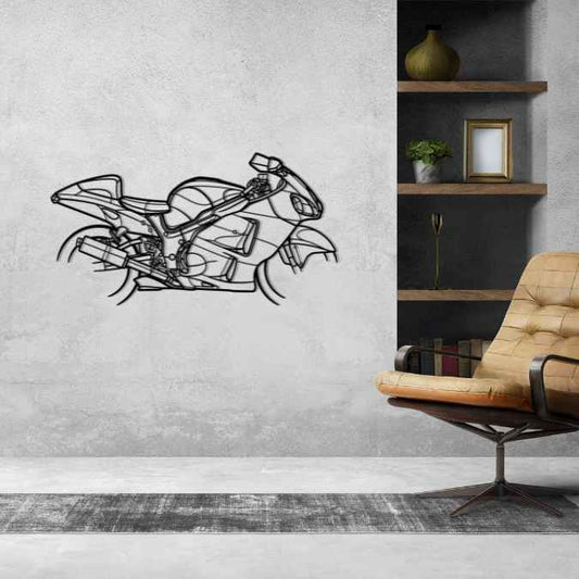 Hayabusa 1300R 2002 Metal Wall Art Bike Silhouettes | Wall Decor | Gift For Men - Pixelgears